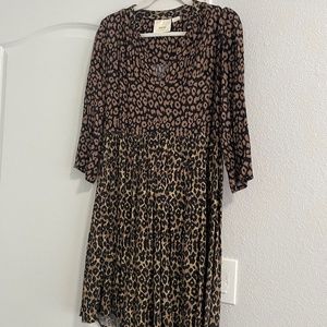 Maeve leopard print dress small